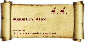 Augustin Alex névjegykártya
